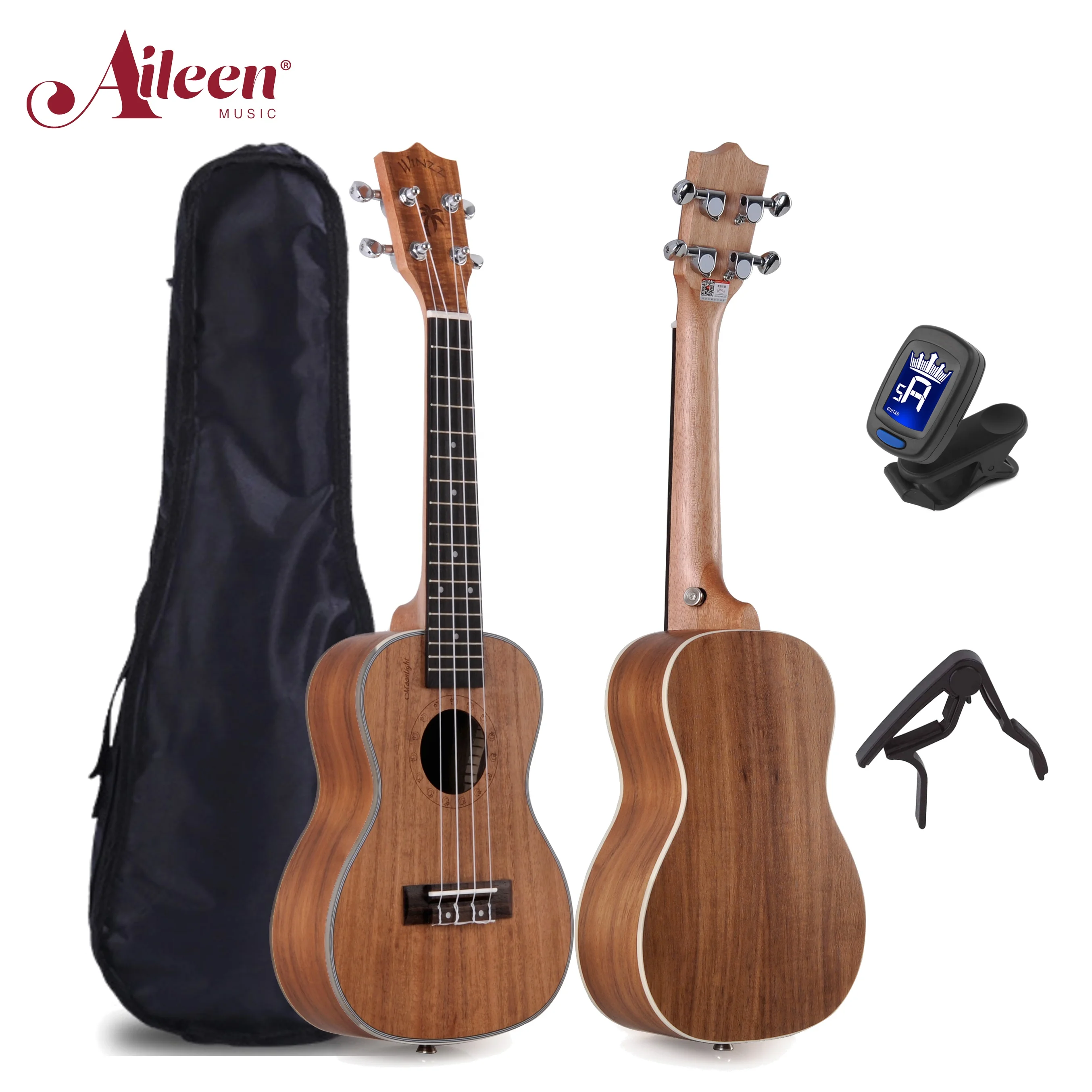 

AileenMusic high quality 21",23",26",30" koa ukulele (AU50L)