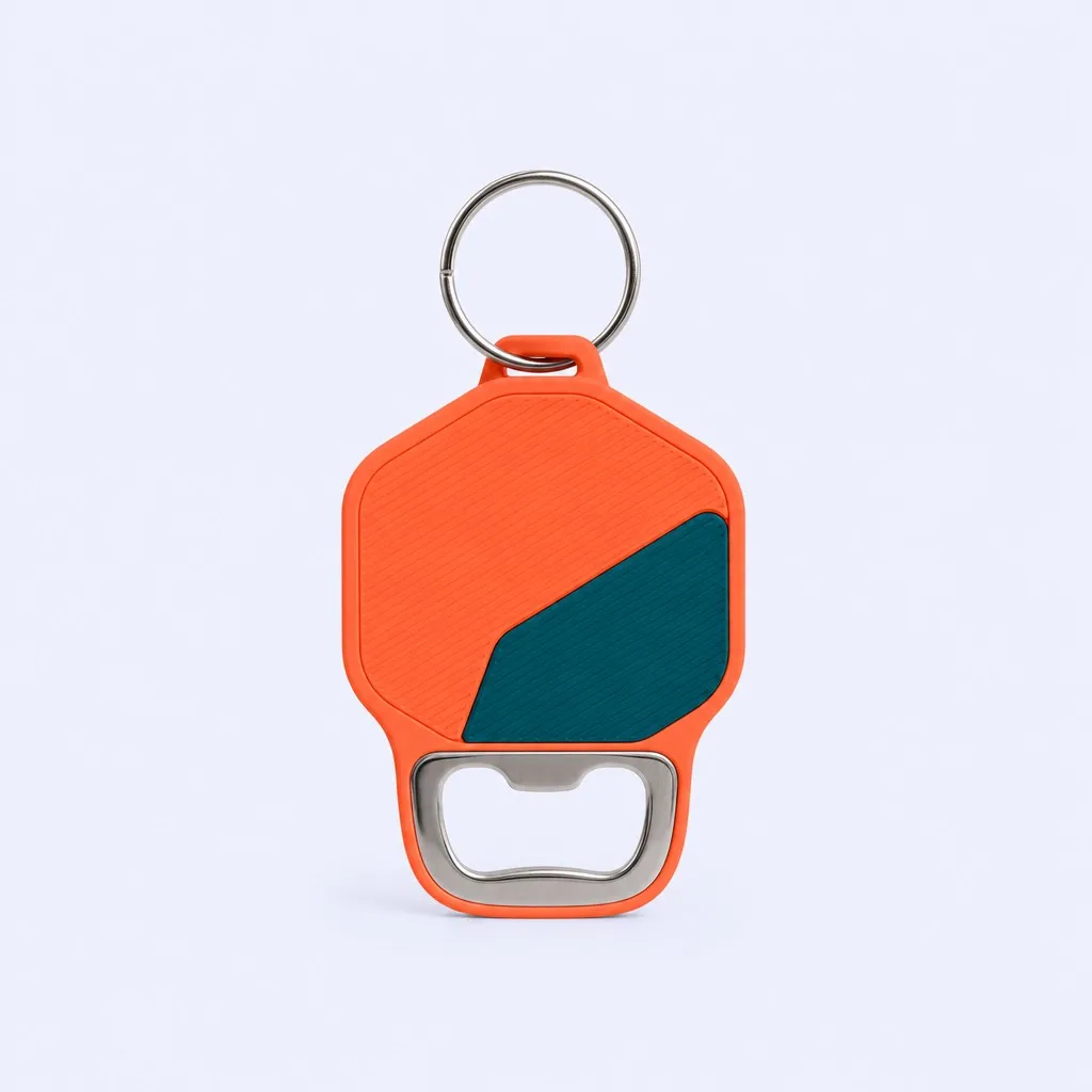 PVC keychain straight-on view