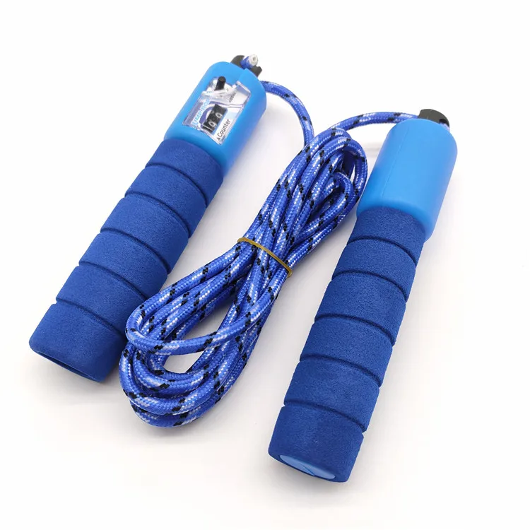 

Sponge handle Speed Skipping Rope Digital Fitness Accessories smart counting skipping rope with counter, Red, blue