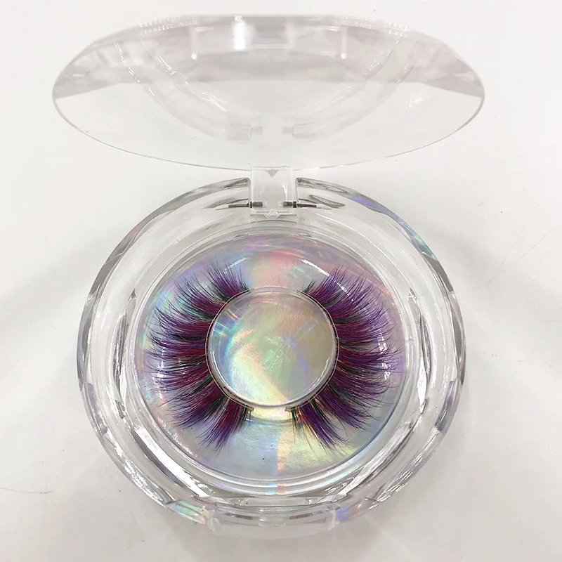 

Private Label 5D Eyelashes Vendor Custom Lash Packaging Color Mink Eyelashes, Colorful lashes