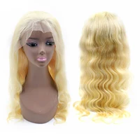 

TOP Virgin Raw Full Cuticle Aligned Hair Body Wave 613 Full Lace Wig, Brazilian 613 Blonde Full Lace Human Hair Wig
