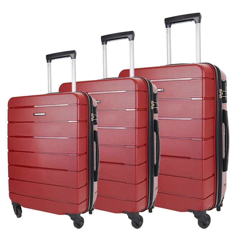 

Cheap Travel Bags 3 Pieces Trolley Suitcase Set Hard Shell Suitcase Luggage Sets Carry On Bags with Wheels, Blue.black.rose gold.sliver.red.etc