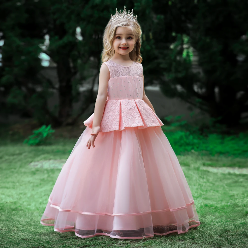 Meiqiai Lovely Baby Girl Pretty Princess Dress Sleeveless Kids Wedding Ball Gown WY001