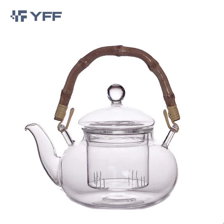 

Teapot With Filter Glass Water Carafe Borosilicate Glass,Glass Teapot with Infuser Tea Pot 950ml/32oz Tea Kettle Stovetop, Transparent