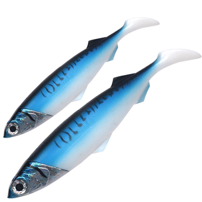 

Hot Sale In Australia  High Quality Deep Sea Trolling Fishing Equipment Lead Head Big Soft Fish Lure, 3colors