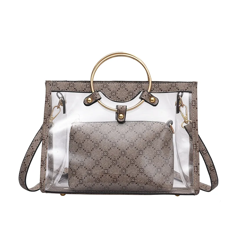 

2021 Fashion Ladies Handbag Purse Clear Transparent Pvc Women Iridescent Crossbody Bag