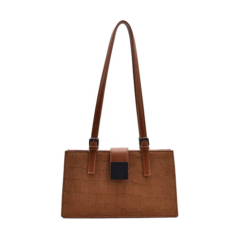 

High Quality Stone PU Ladies Hand Bag Armpit Crossbody Large Capacity Purses for Women 2021 Handbag