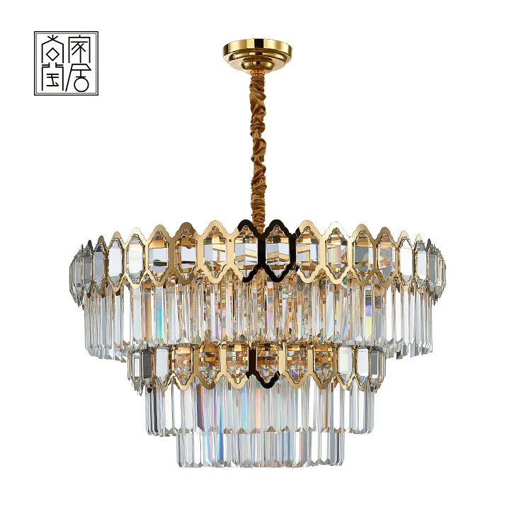 crystal lights High quality villa hotel vintage luxury chrystal led chandelier light indoor lighting