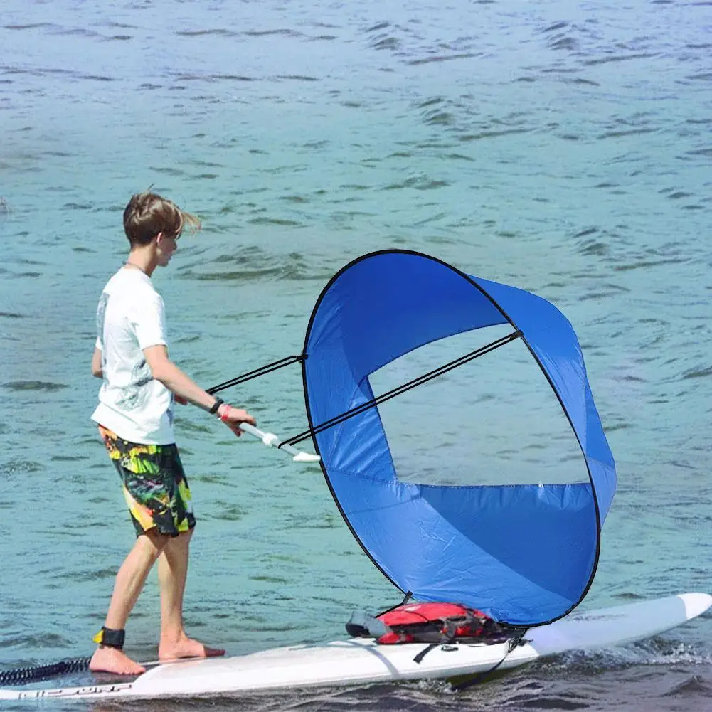 

42\" Downwind Kayak Wind Sail Kit with Storage Bag Foldable Sail Paddle Board Accessories for Boats Kayak Sailboat Canoe