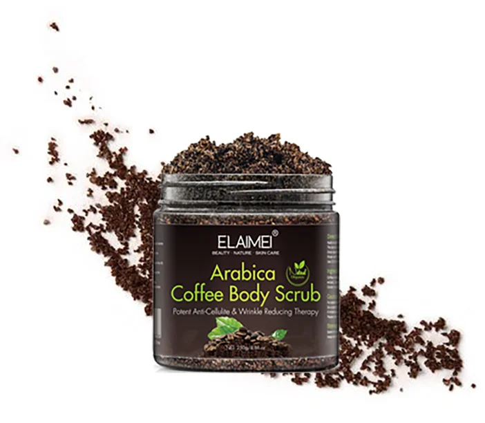 

Private Label Coffee Whitening Body Queen Natural Exfoliating Dead Skin Peel Off Shea Butter Brightening Body Scrub, Brown