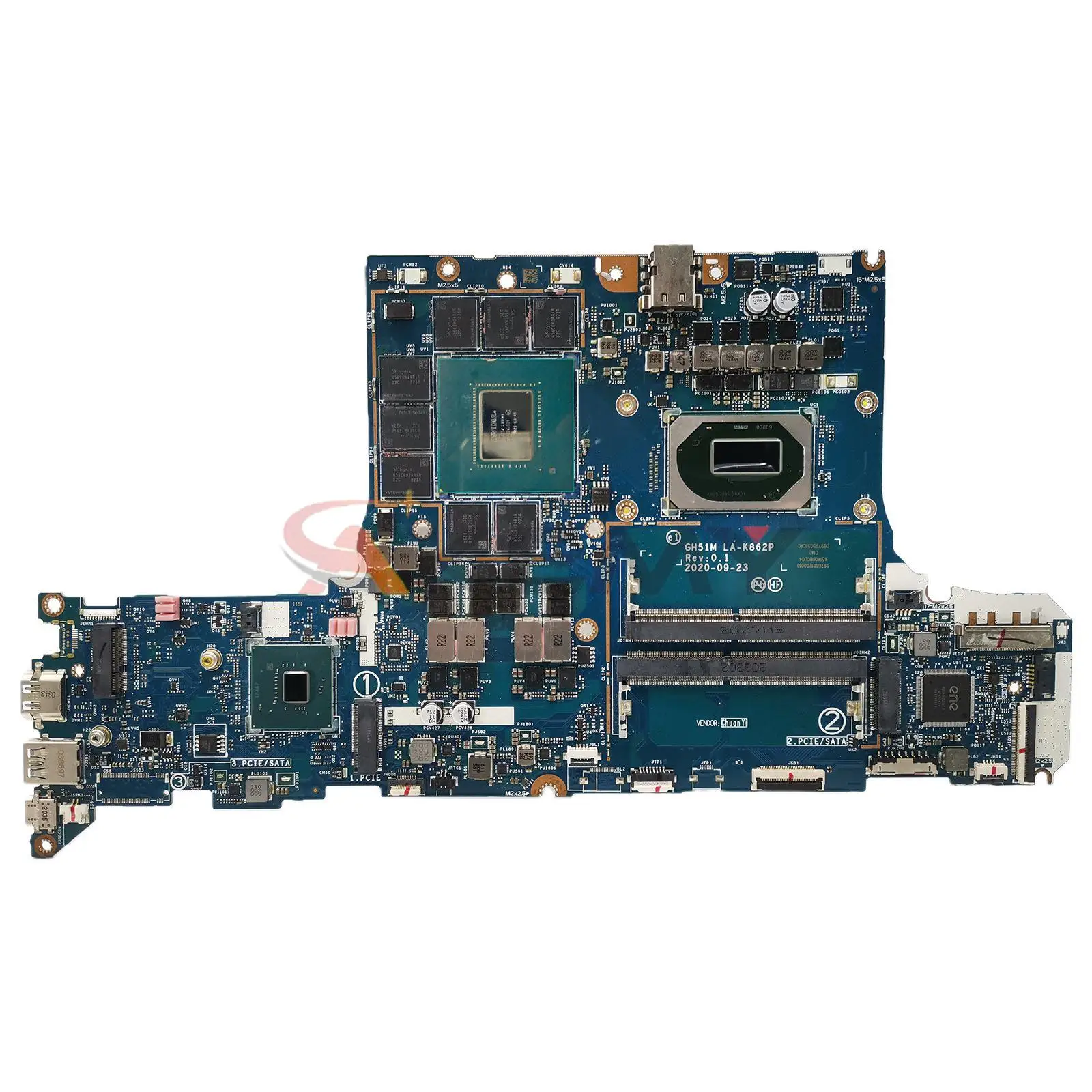 

LA-K862P for Acer Predator PH315-53-71HN Laptop Motherboard with CPU:I5-10300H I7-10750H GPU:GN20-E5-A1 (RTX3070) 8GB 100% Test