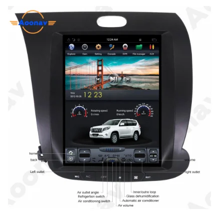 

AOONAV 10.4 inch radio IPs vertical screen for KIA Cerato/K3/Forte 2013+ car DVD player GPS navigation multimedia player, Black