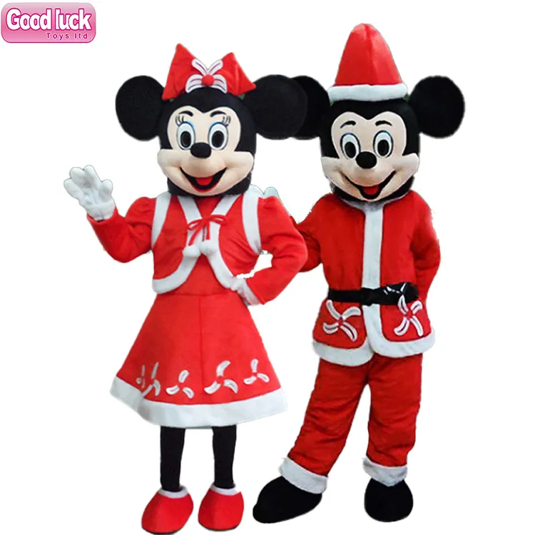 

Custom new year Minnie mouse mascot costume Prop adult size outfit carnival Mickey mouse mascot costume fursuit, Customized color