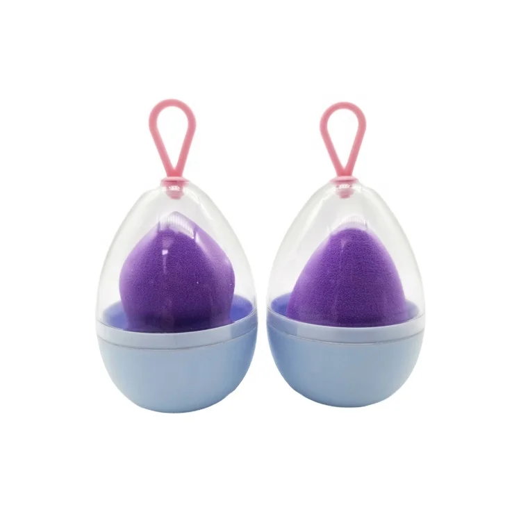 

New Design Sponge Stand Plastic Cosmetic Puff Latex Free Makeup Sponge Holder Storage Egg Case, Multi colors