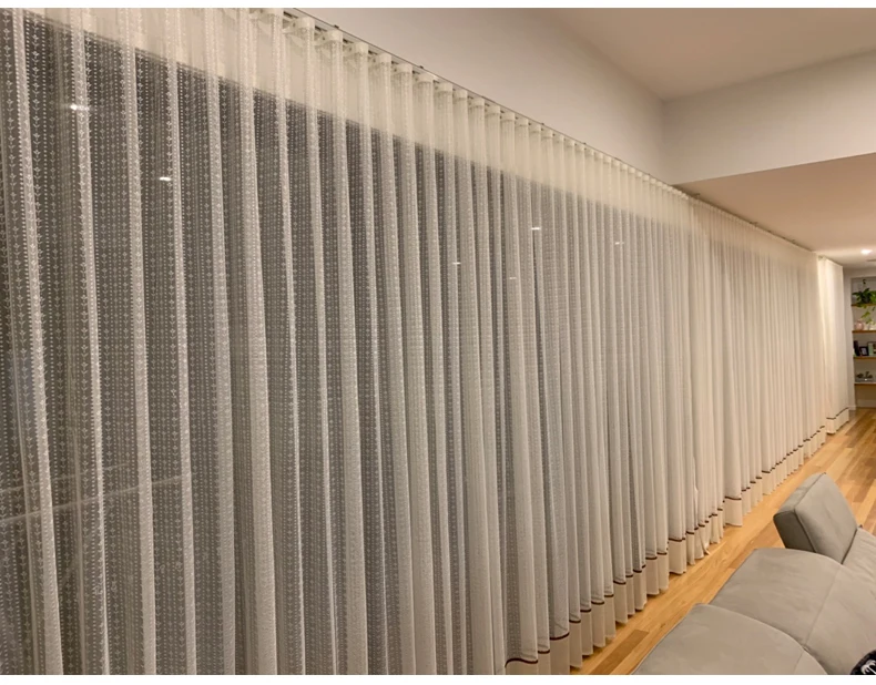 Aluminum Ceiling Sliding Double Ripple Fold Wave Shape Curtain Rail ...