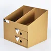 Simple kraft paper desktop storage box office information file drawer file rack