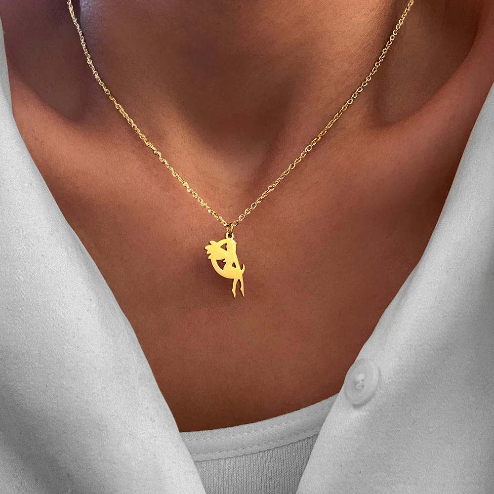 

Stainless Steel Necklaces Moon Fairy Pendants Chain Choker Jewellery Fashion Necklace For Women Jewelry Party Girl Gifts NEW, Silver gold