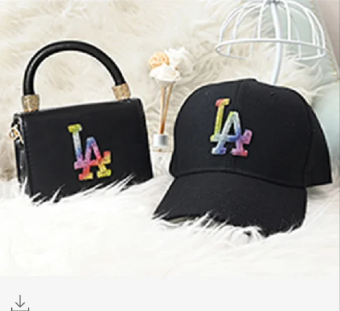 

2021 Fashion Luxury New LA Purses and Handbags Spring New Fashion girl La handbag purse ladies La hat and bag set, Customized color