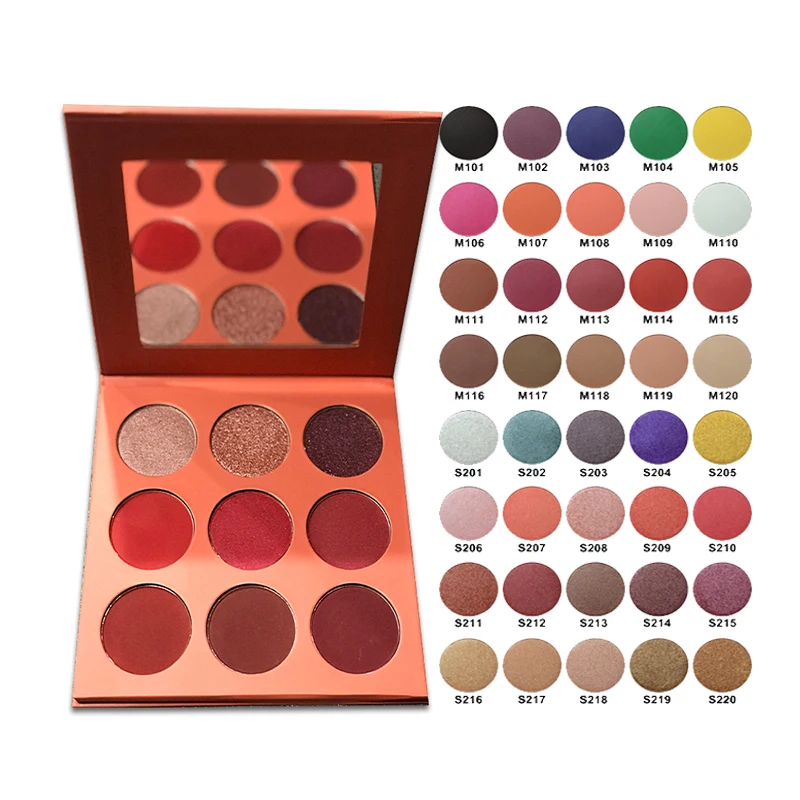 

Meicai 36mm Private Label Makeup Cosmetics 9 Color Eyeshadow Palette Choose Colors Freely