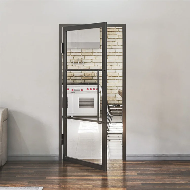 2021 New Design French Style Steel Frame Glass Swing Door With Steel