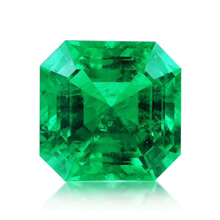 Asscher Cut Colombia Lab Grown Emerald Synthetic Emerald Stone Hydrothermal Lab Created Emerald