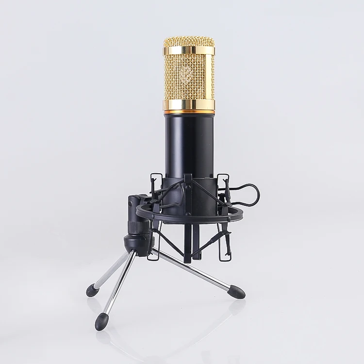 

bm800 USB condenser gaming Karaoke studio microphone professional mic, Black+gold