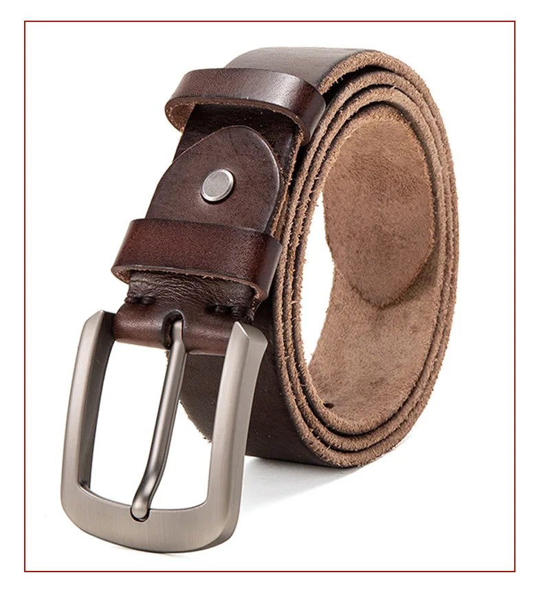 

2023 cowhide full grain genuine leather handmade vintage custom design men belt