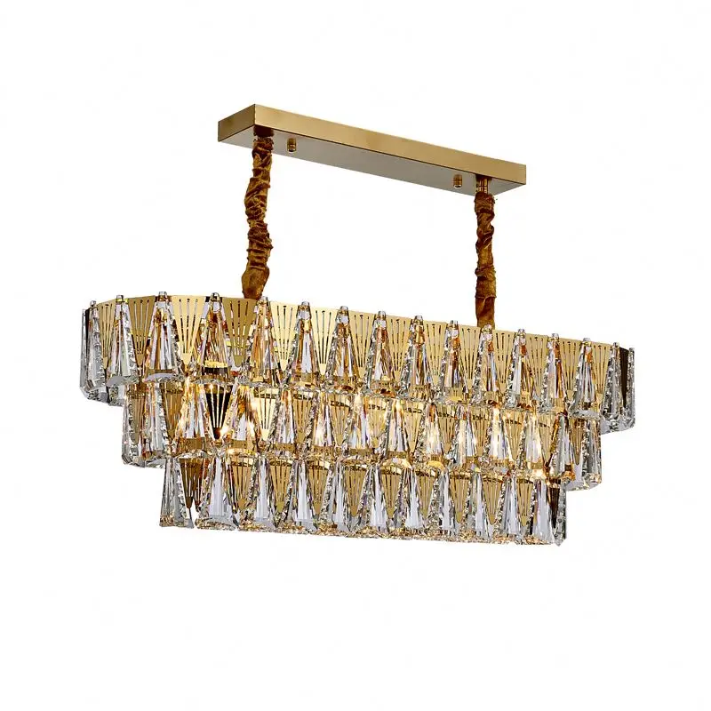 Luxury Gold Shade Wine Glass Crystal Chandelier Lamps Home Decor Pendant Lights