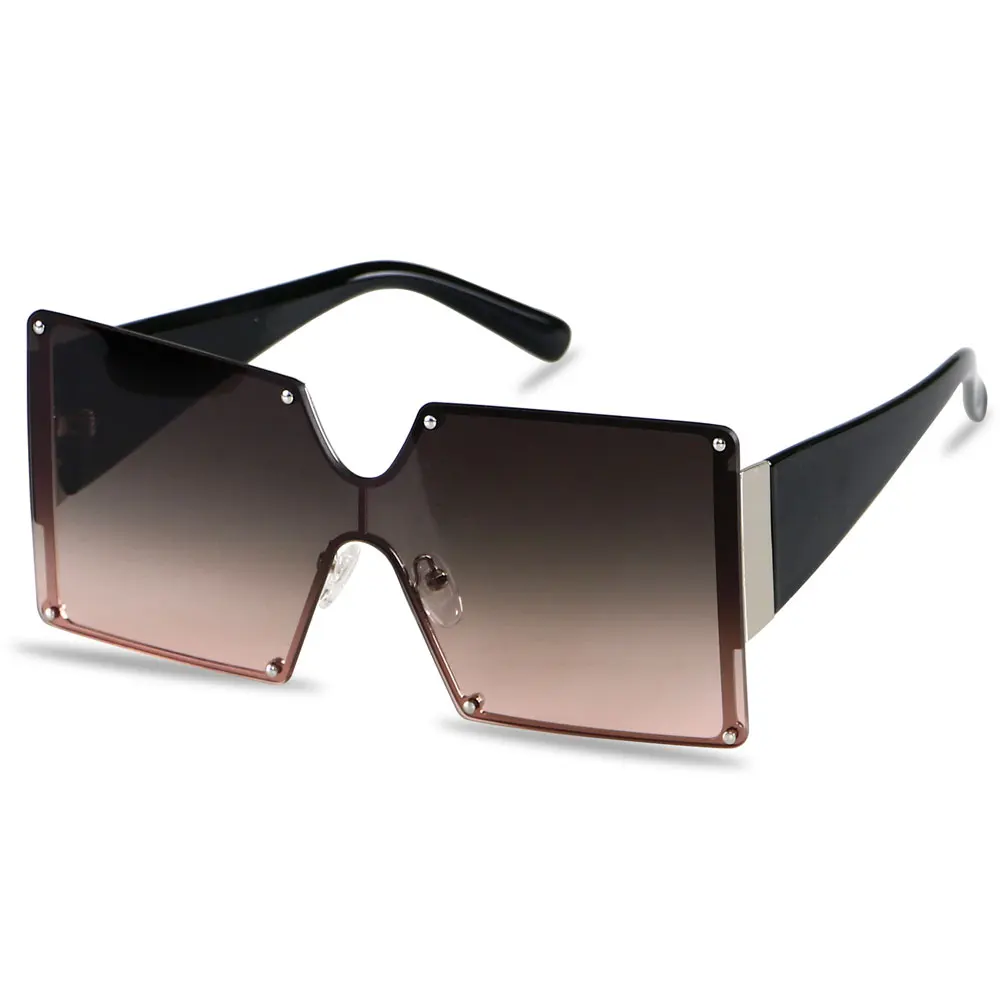 

Online Sale Trimming Sun glasses Frameless Fashion Gradient Popular Square Rimless sunglasses Men And Women