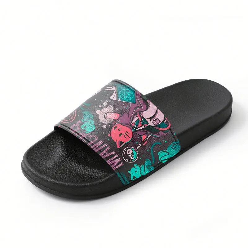 

The latest fashion printing girls EVA sandals custom slides