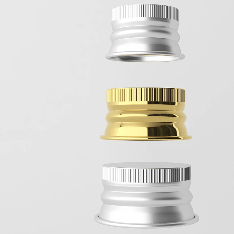 

Frosted plastic bottles cosmetics gold essential oil cosmetic aluminum light cap