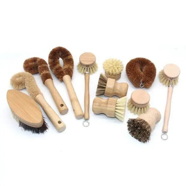 

Kitchen Spatula Coconut Scouring Pad Washing Bottle Clean Pot Scrub Set Wooden Handle Cleaning Scrubber Bamboo Dish Brush