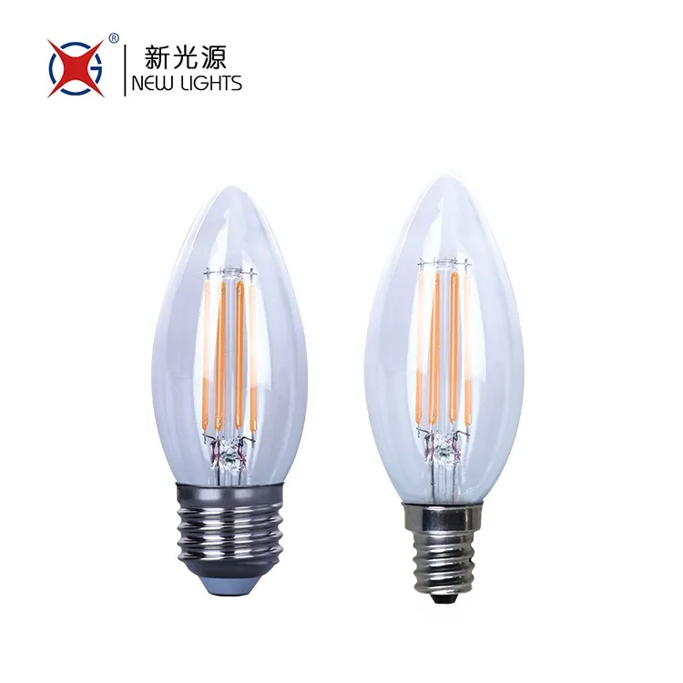 Chandelier used led edison filament bulb E26 E27 C35 B10 2W 4W candle bulb SAA CE led bulb