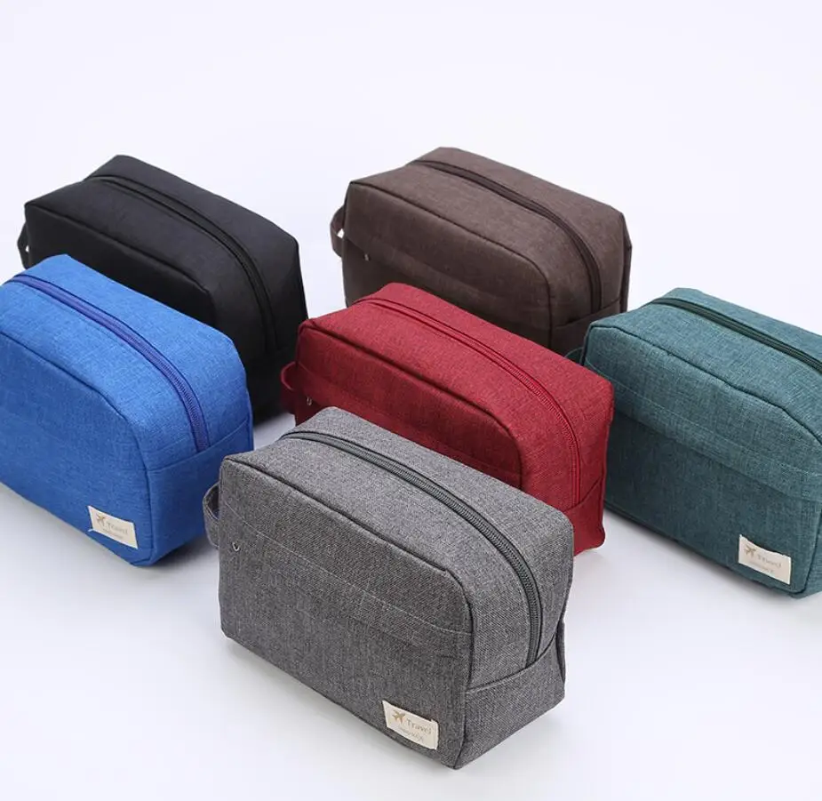 

Bulk Embroidered Logo Custom Logo Cheap Polyester Toiletry Bags Private Label Man Wash Bag Men Travel Toiletry Bag Water