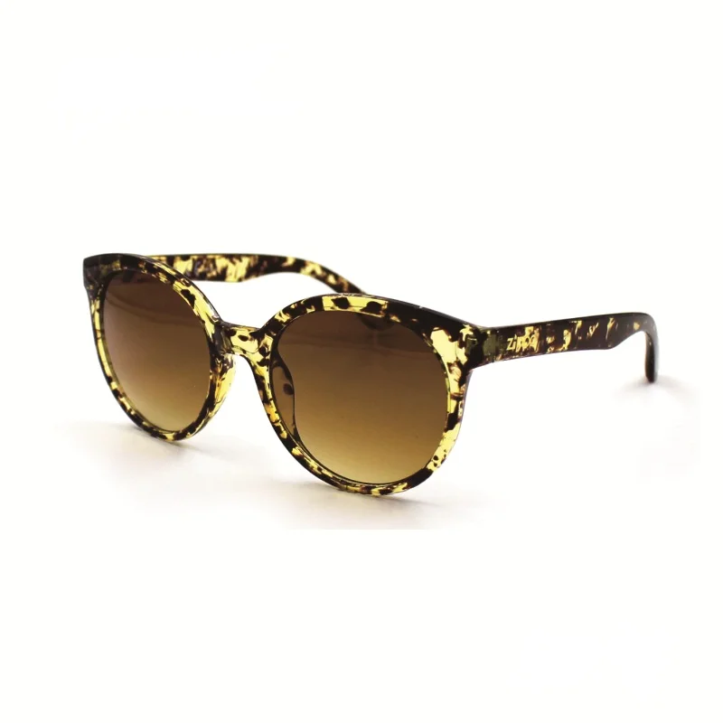 

Fashion vintage uv400 demi frame brown lens sunglasses