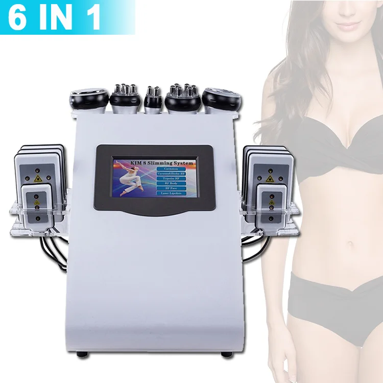 

Professional 6 In 1 body sculpting machine 40k ultrasonic cavitation Radio Frequency Lipo rf Vacuum Cavitation System Machine