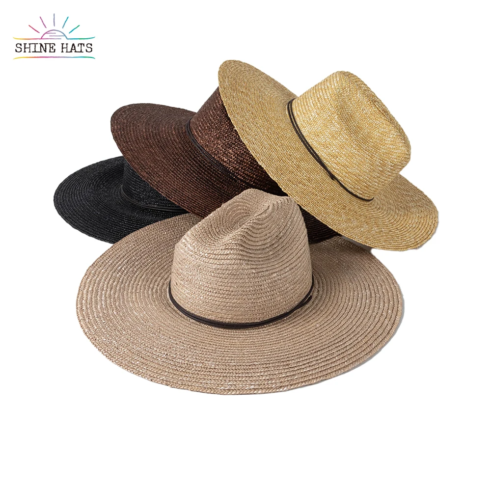 

Shinehats Mexico coloful cattleman style 100% handmade woven cowboy wheat straw hats open road summer sombrero summer beach