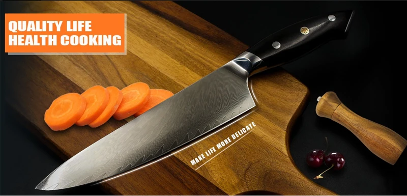 New Arrival High quality professional 8 inch  handmade Damascus steel kitchen chef knife