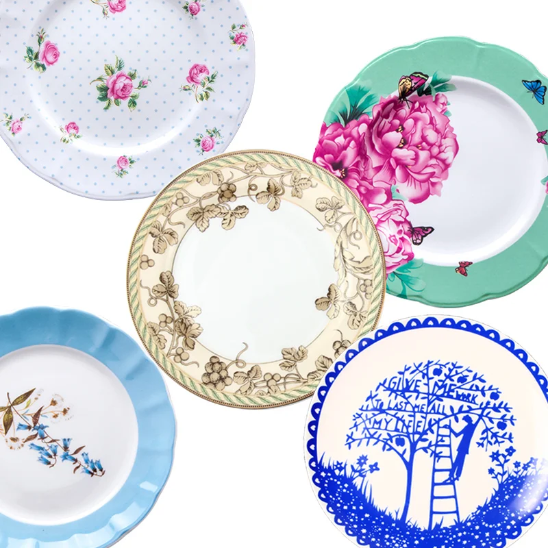 

Cheap Fine Stock lot Bone China 8 inch Dessert or cake Plate, As picture