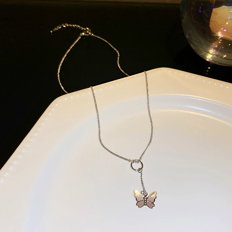 

fashion trendy butterfly pendant necklace jewelry