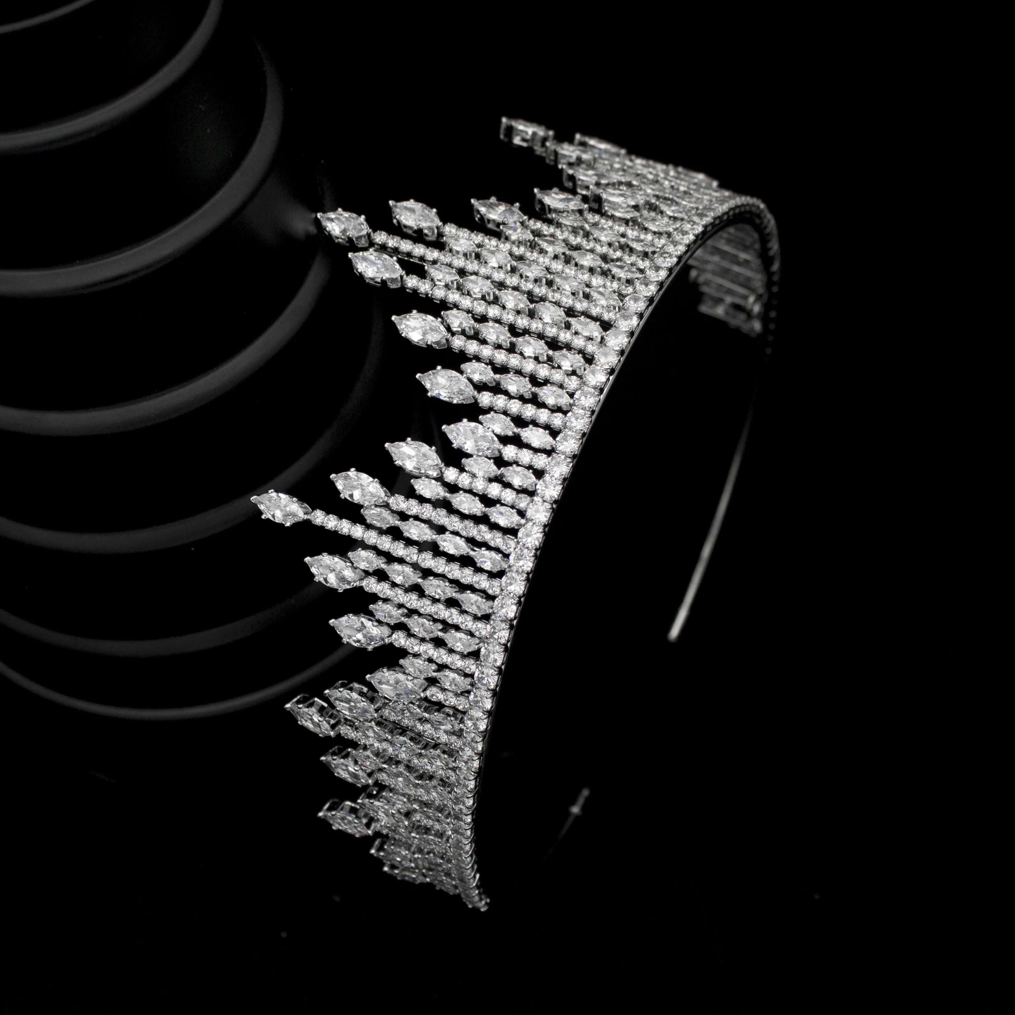 

GS0037 Hot Sale Wedding Hair Accessories Golden Crown Headdress Crown and Rhinestone Crown, Sliver/gold