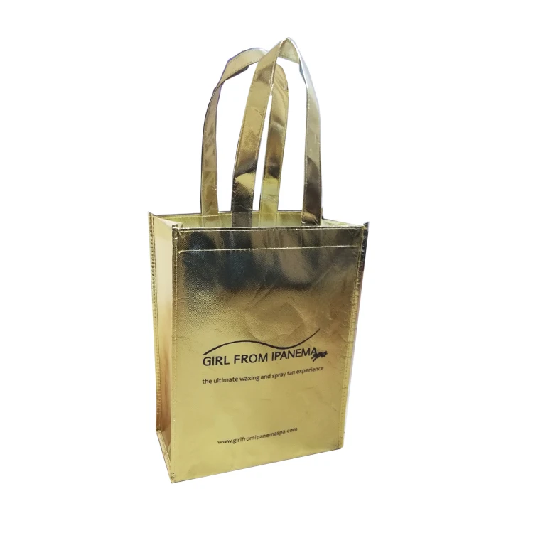 

Custom Design Printed Gold Non Woven bags Advertised Shopping Bags, Many colors to choose