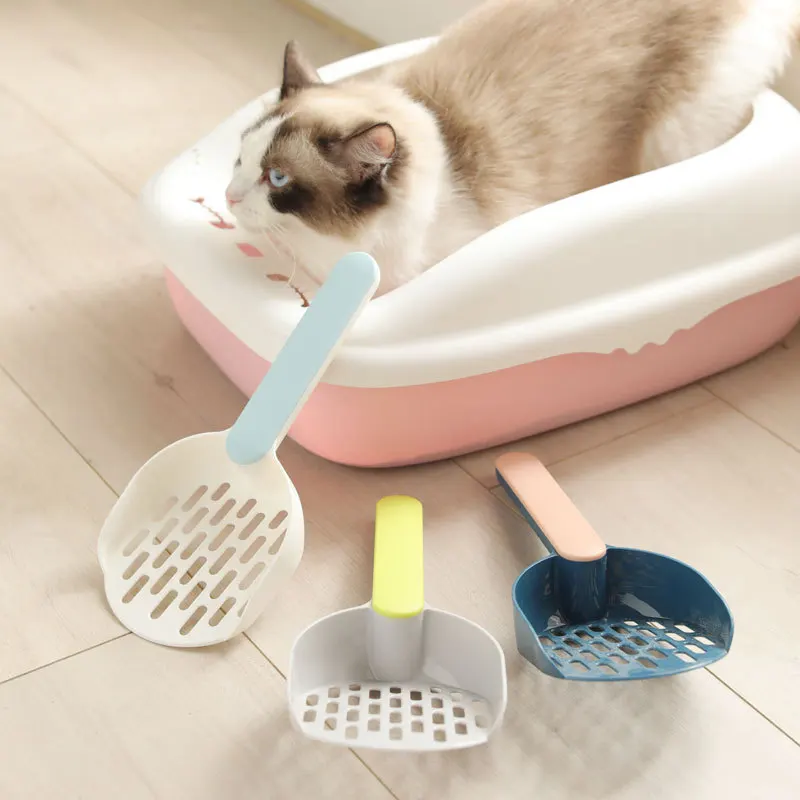 

Hot Sale Cat Litter Shovel Pet Cleaning Tool Scoop Sift Cat Sand Cleaning Products Scoops Pet Cat Toilet Training Kit, Customized color