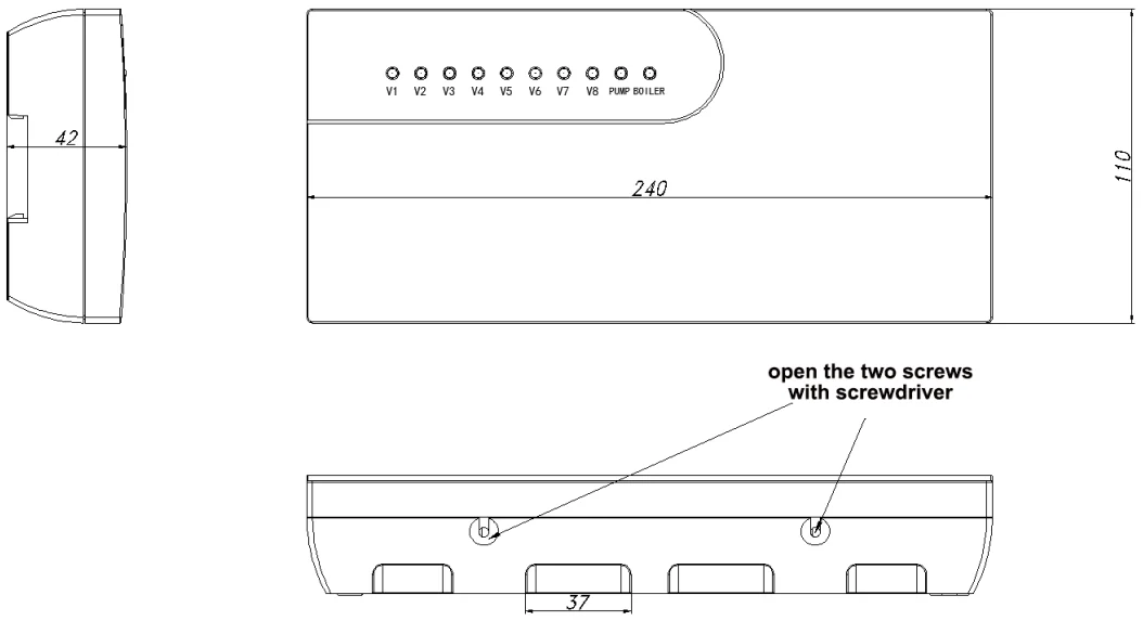 8 Loops Underfloor Heating Manifold Wire Center Box Wireless Receiver Thermostat, Zone Master Control Unit