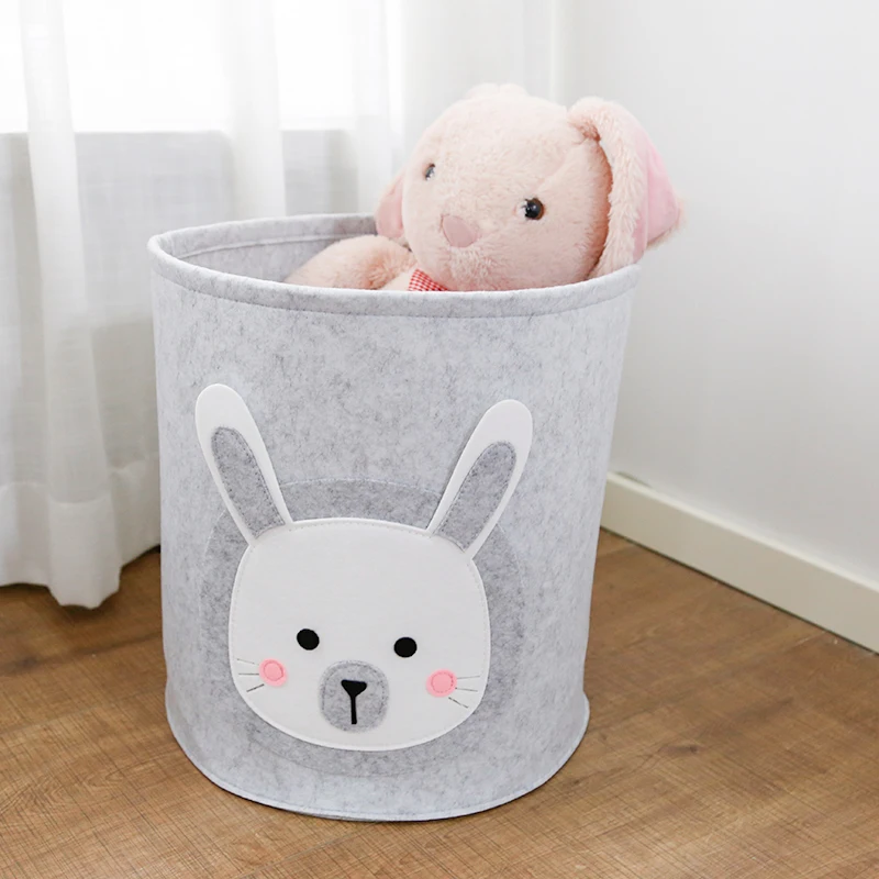 

Colorful Felt Laundry Hampers Baby Toy Storage Basket, Customized