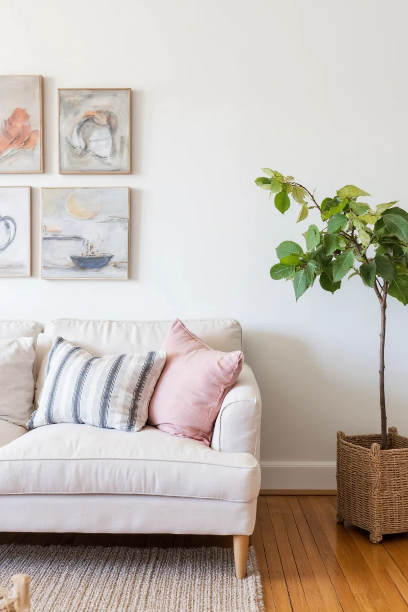 Woven baskets as decor and storage