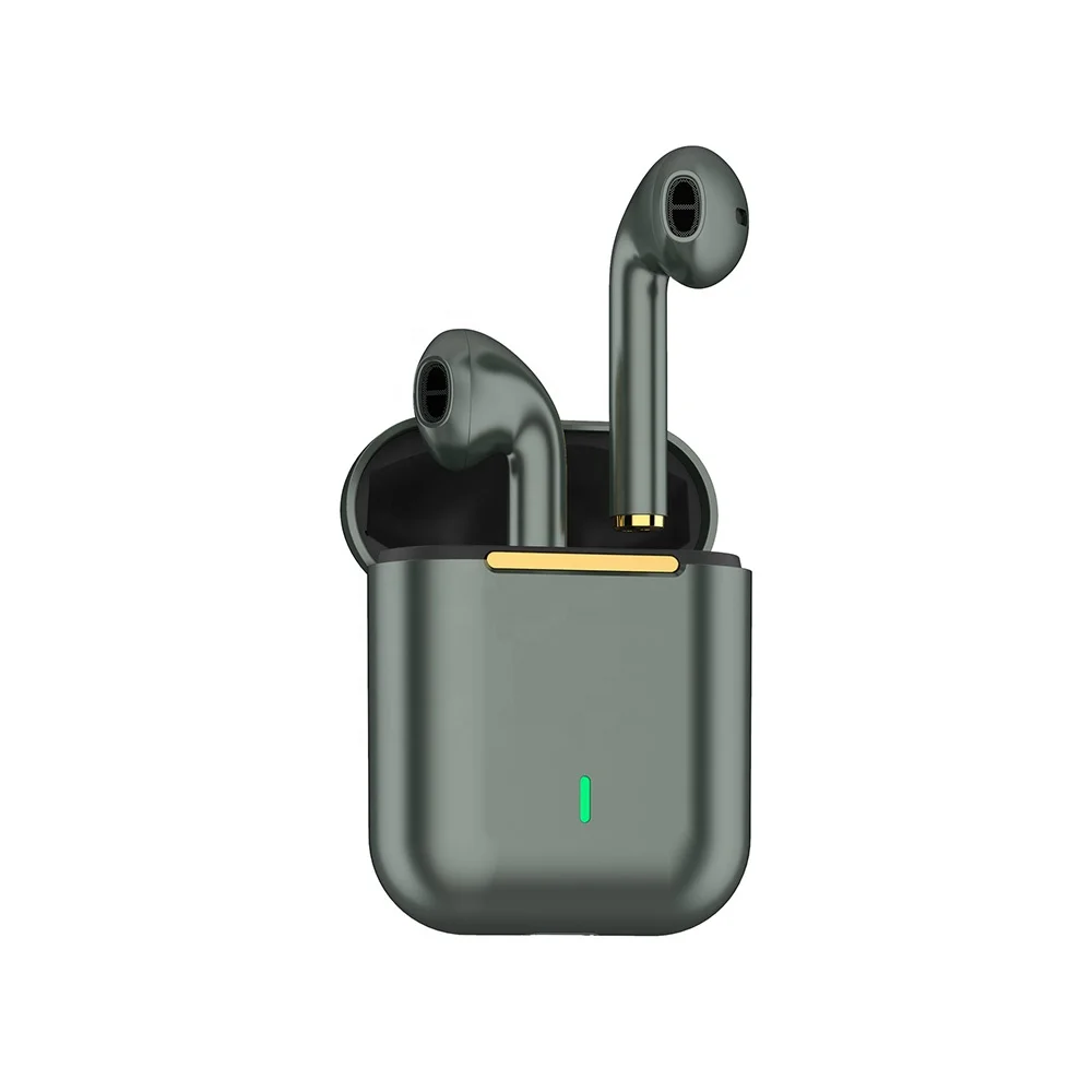 

Sports Headphones BT 5.0 True Wireless Earphone Auriculares Hearing Aids Stereo Earpiece J18 TWS Earbuds Earpods, Black green silver pink