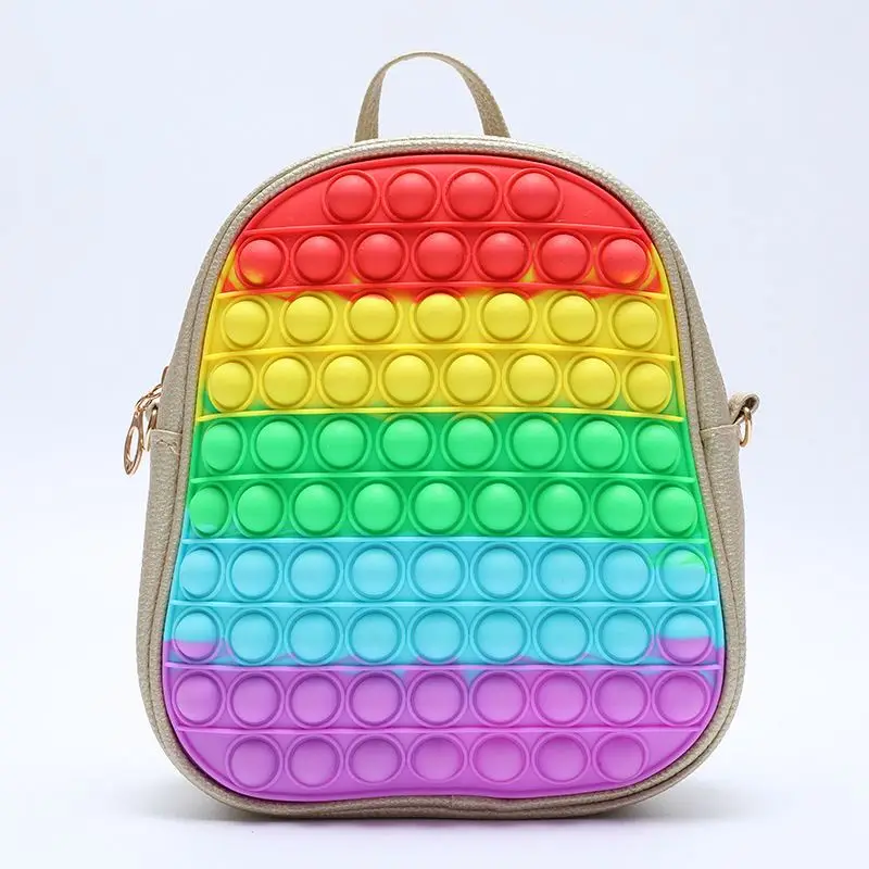 

Trendy silicone bag pop it school bag for children backpack