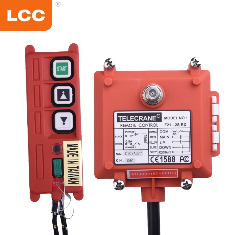 

F21-2S 2 keys single speed telecrane truck crane industrial wireless radio remote control switches