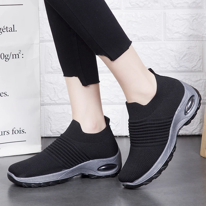 

Women's Slip On Boat Loafers Casual Flats Women Sock Sneakers Women Slip On Sneakers Zapatos De Mujer Deportivos